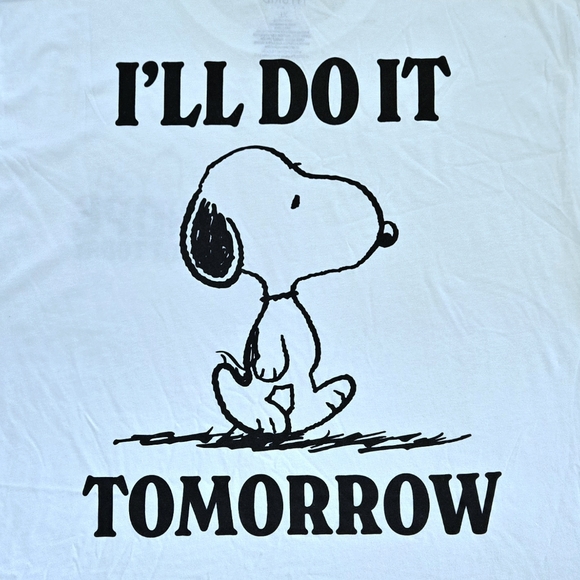 Peanuts🥜 X Hybrid Apparel Snoopy🐕 "Nope Not Today"🙅‍♂️ Graphic Tee👕 - NWOT - Picture 4 of 15